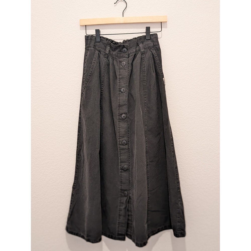 Cherokee Vintage Black Denim Maxi Skirt Womens Size10 - Picture 1 of 6